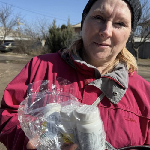 Наша посилка з вітамінами успішно дісталася під Харків. Наша посилка з вітамінами успішно дісталася під Харків.